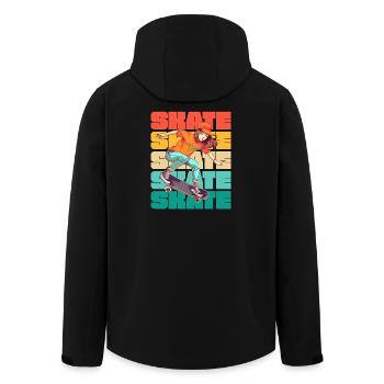 Skateboarding Cool Skater Girl Bunt - Recycelte Männer Softshell-Jacke von Stanley/Stella - Schwarz - Hinten - AI Model Male 185 light (185cm)