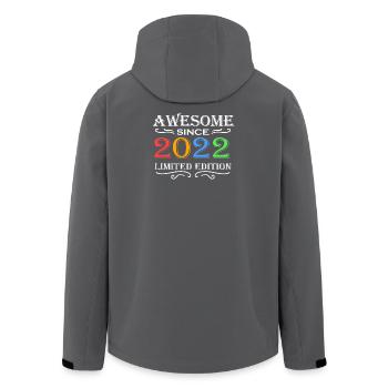 2022 - Vintage 2022 - Fantastic since 2022 - Men’s Recycled Softshell Jacket by Stanley/Stella - anthracite - Back - AI Model Male 185 light (185cm)
