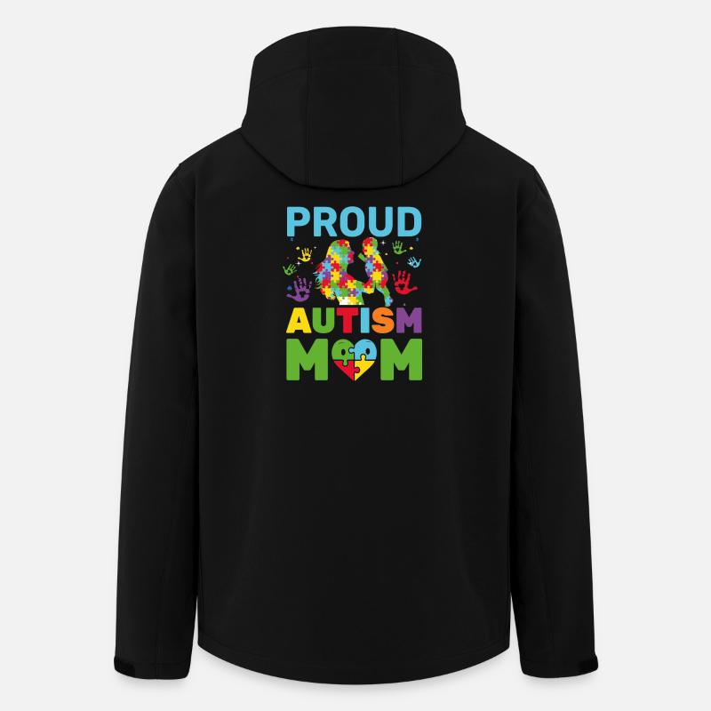 Stolze Autismus-Mutter-Bewusstseinsmutter - Recycelte Männer Softshell-Jacke von Stanley/Stella - Schwarz