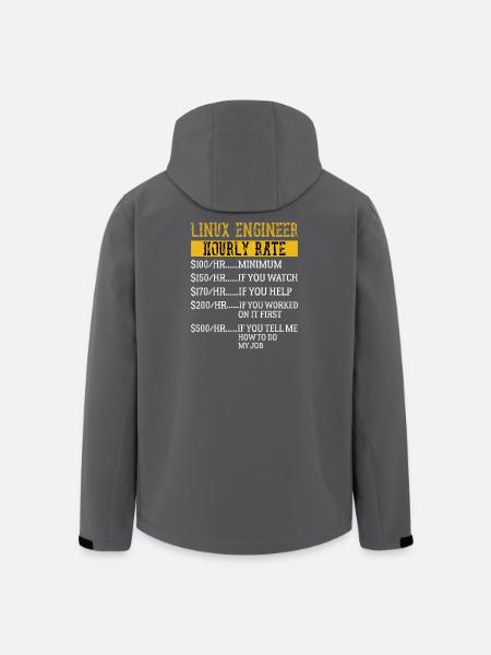 Linux Engineer Stundensatz Mechaniker Arbeitsrate - Recycelte Männer Softshell-Jacke von Stanley/Stella - Schwarz