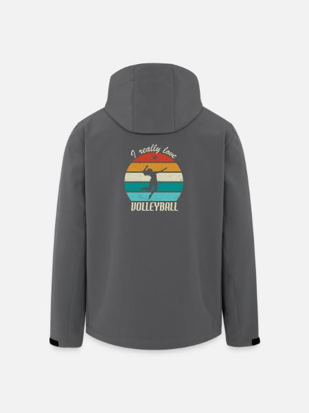 Ich liebe Volleyball - Recycelte Männer Softshell-Jacke von Stanley/Stella - Schwarz