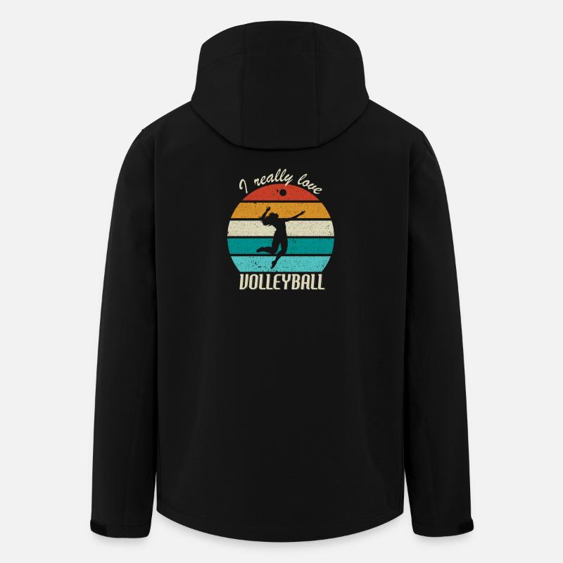 Ich liebe Volleyball - Recycelte Männer Softshell-Jacke von Stanley/Stella - Schwarz