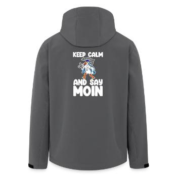 Mer du Nord Lune Bas allemand - Veste softshell homme en polyester recyclé Stanley/Stella - charbon - Dos - AI Model Male 185 light (185cm)
