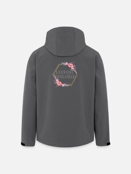 Weltbeste Schwester Schwesterherz Geschenk - Recycelte Männer Softshell-Jacke von Stanley/Stella - Schwarz