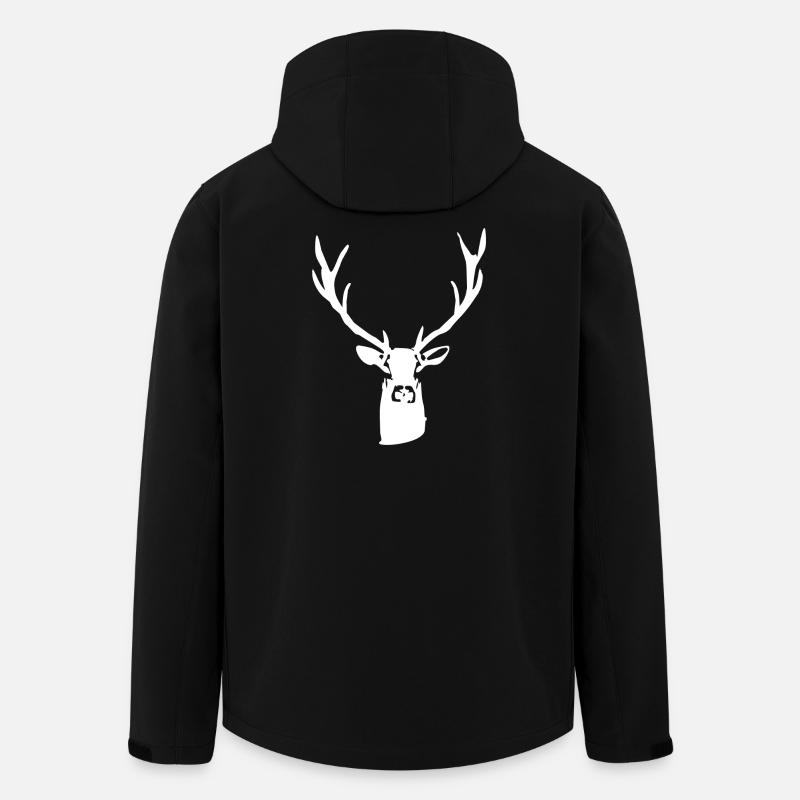 Edler Hirsch - Recycelte Männer Softshell-Jacke von Stanley/Stella - Schwarz