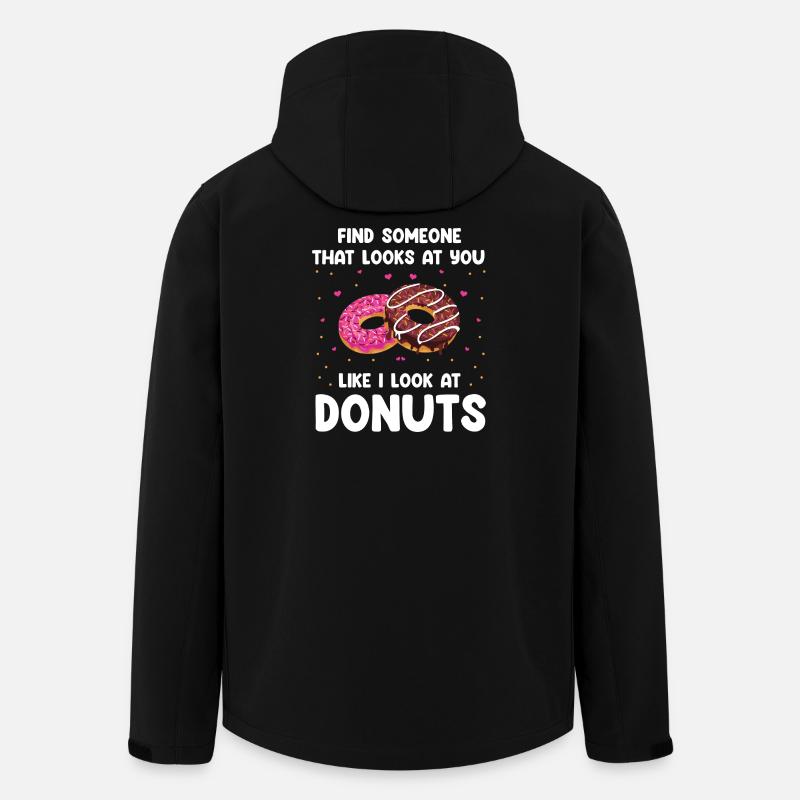 Donuts Love Design - Men’s Recycled Softshell Jacket by Stanley/Stella - black