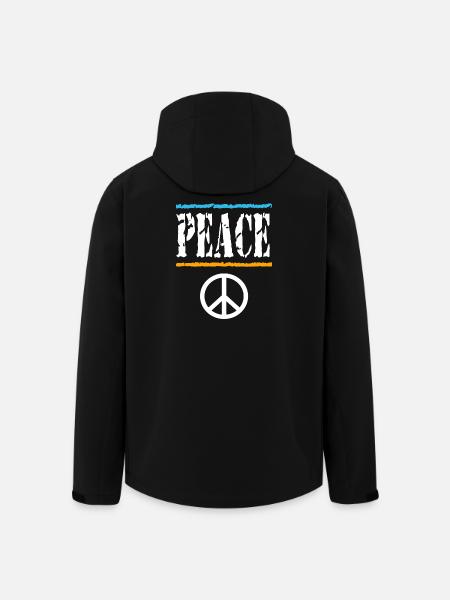 Retro Peace Vibes Tee - Men’s Recycled Softshell Jacket by Stanley/Stella - black