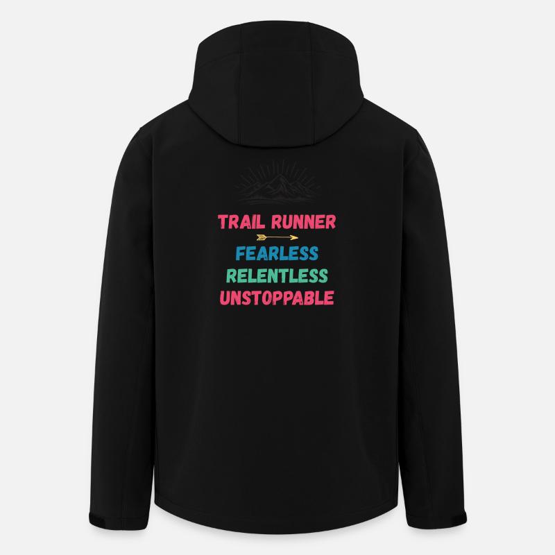 Trail Runner - Intrépide. Implacable. Imparable. - Veste softshell homme en polyester recyclé Stanley/Stella - noir