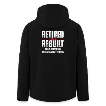 Récupération d’une chirurgie de remplacement de la hanche reconstruite à la retraite - Veste softshell homme en polyester recyclé Stanley/Stella - noir - Dos - AI Model Male 185 light (185cm)