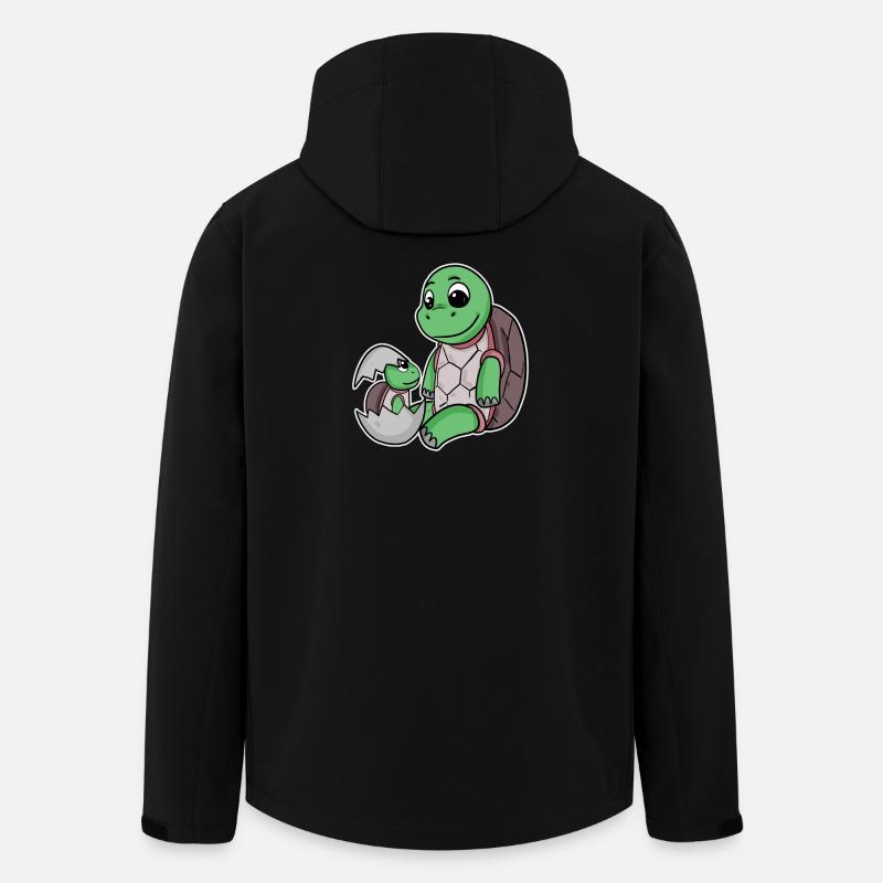 Turtle Family - Turtle with Baby - Men’s Recycled Softshell Jacket by Stanley/Stella - black