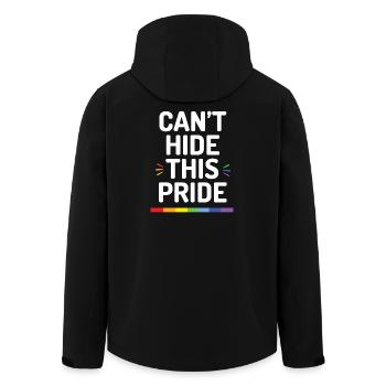 Pride Month - Can't Hide This Pride - Men’s Recycled Softshell Jacket by Stanley/Stella - black - Back - AI Model Male 185 light (185cm)