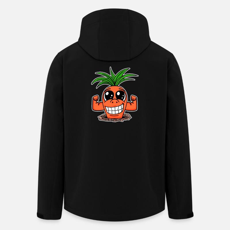 strong carrot - Men’s Recycled Softshell Jacket by Stanley/Stella - black