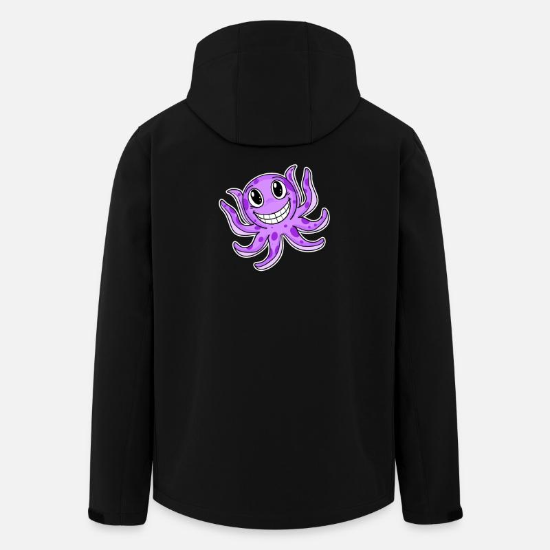 Octopus Squid - Men’s Recycled Softshell Jacket by Stanley/Stella - black