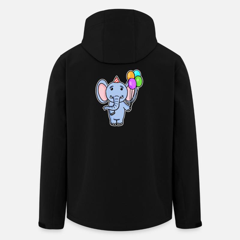 Ballon d’anniversaire d’éléphant - Veste softshell homme en polyester recyclé Stanley/Stella - noir