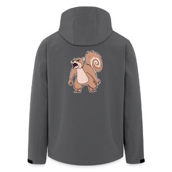 écureuil en colère - Veste softshell homme en polyester recyclé Stanley/Stella - charbon - Dos - AI Model Male 185 light (185cm)