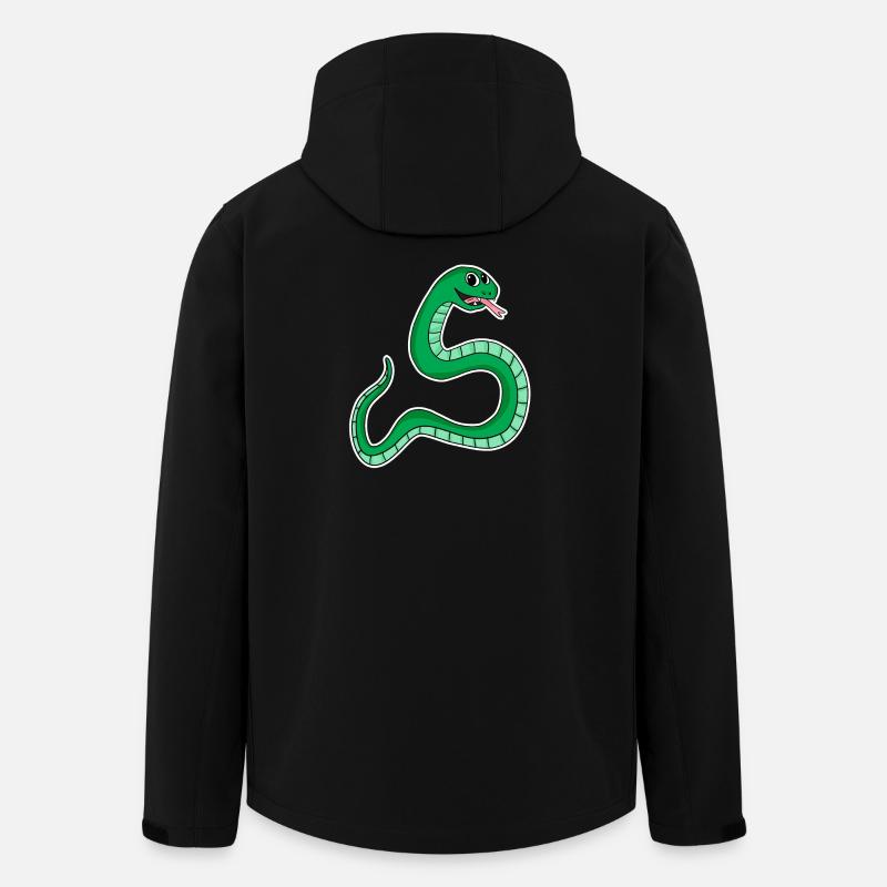 Snake - Green Snake - Men’s Recycled Softshell Jacket by Stanley/Stella - black