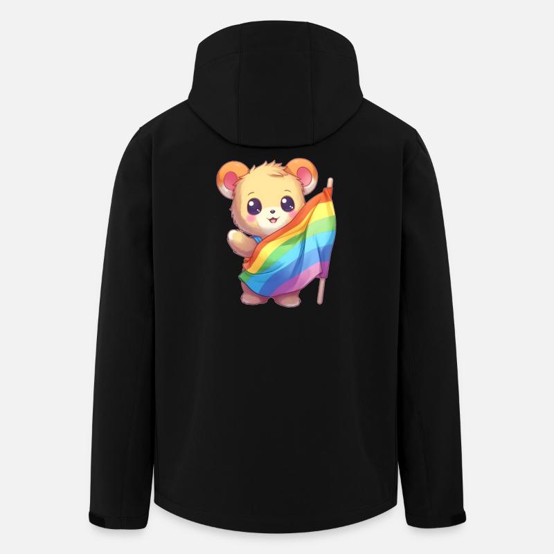 Liebe ist eine Bärennotwendigkeit - Recycelte Männer Softshell-Jacke von Stanley/Stella - Schwarz