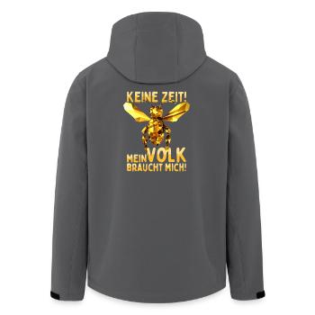 Biene Keine Zeit Volk Braucht Mich Imker Bienen - Recycelte Männer Softshell-Jacke von Stanley/Stella - Schwarz - Hinten - AI Model Male 185 light (185cm)