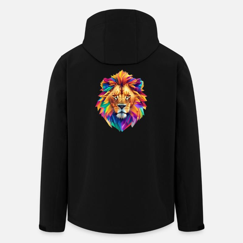 Tête de lion - Veste softshell homme en polyester recyclé Stanley/Stella - noir