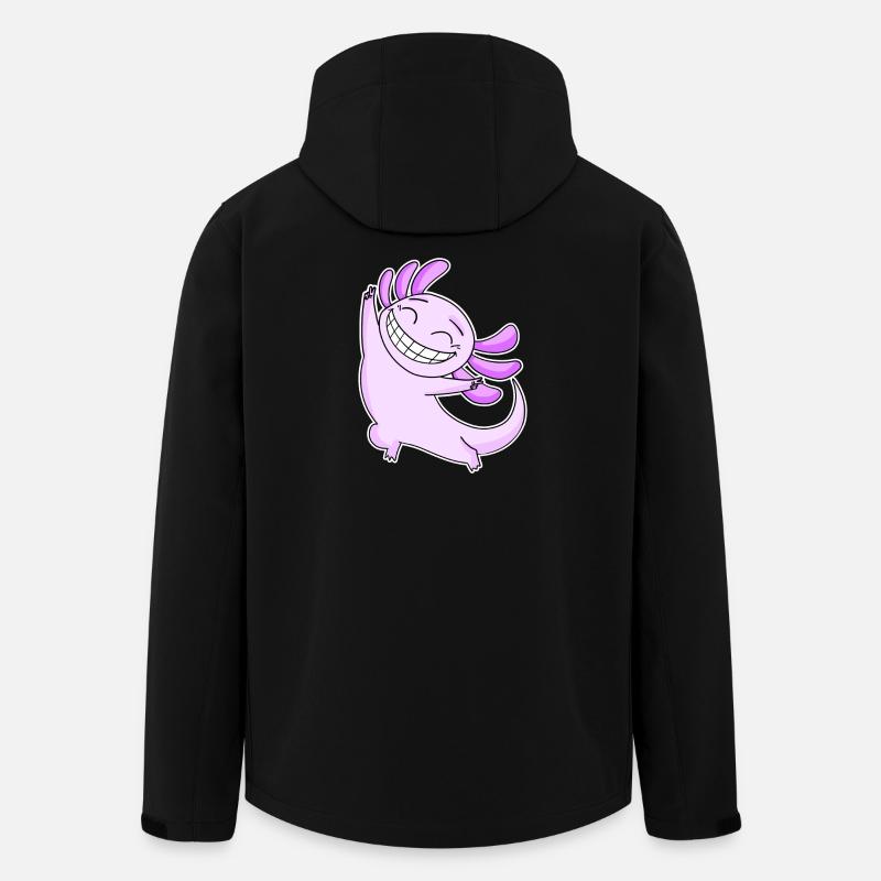 Happy Axolotl - Men’s Recycled Softshell Jacket by Stanley/Stella - black