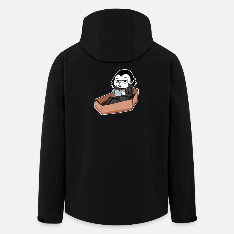 Vampire boit du café - Veste softshell homme en polyester recyclé Stanley/Stella - noir
