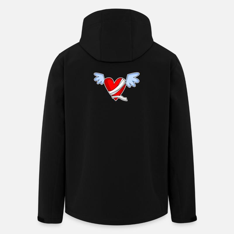 Coeur Ange Ailes d’Ange - Veste softshell homme en polyester recyclé Stanley/Stella - noir