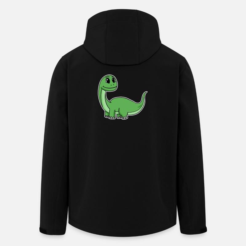 Little cute green dinosaur - Men’s Recycled Softshell Jacket by Stanley/Stella - black