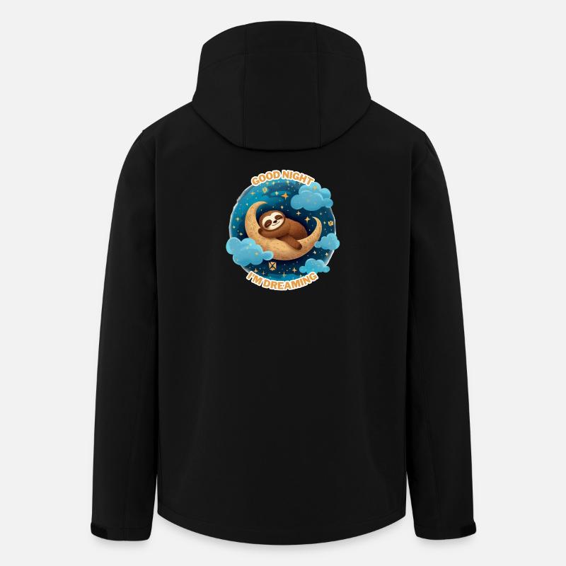 Moondream Sloth in Night Glow - Men’s Recycled Softshell Jacket by Stanley/Stella - black