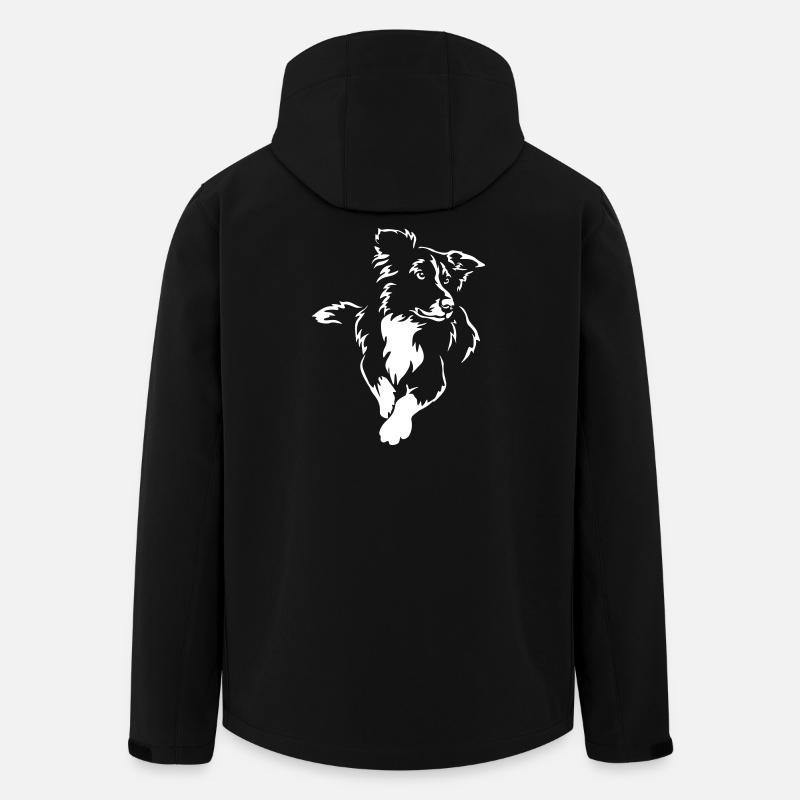 Border Collie "Black Edition" - Men’s Recycled Softshell Jacket by Stanley/Stella - black