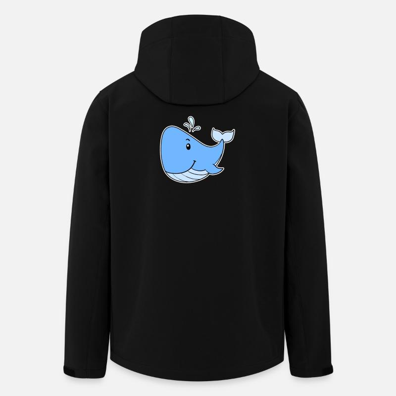 Baleine de mer - Veste softshell homme en polyester recyclé Stanley/Stella - noir
