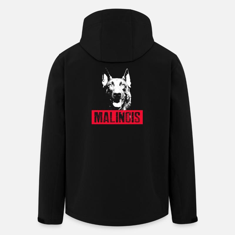 Malinois Hunde Motiv - Recycelte Männer Softshell-Jacke von Stanley/Stella - Schwarz