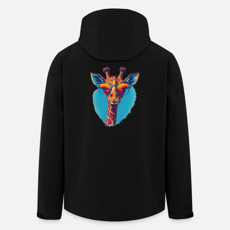 Girafe avec une vue dégagée - Veste softshell homme en polyester recyclé Stanley/Stella - noir