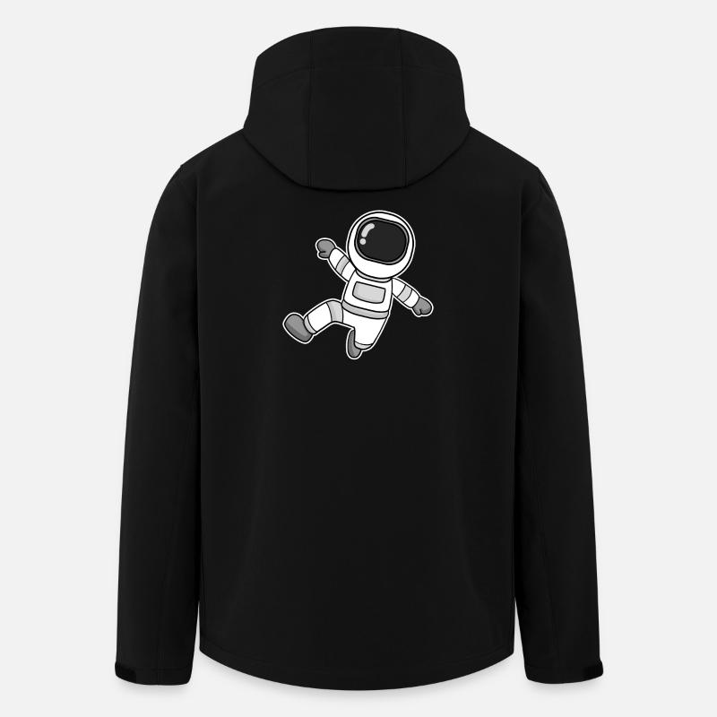Espace motif astronaute - Veste softshell homme en polyester recyclé Stanley/Stella - noir