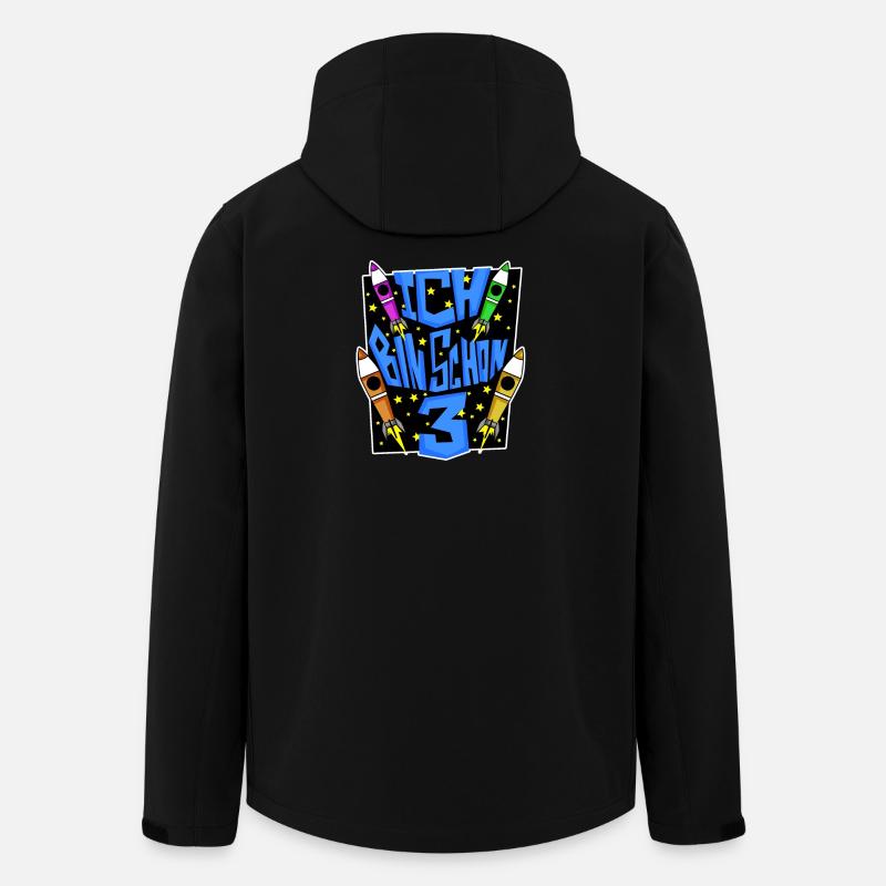 3 Geburtstag Junge Astronaut Rakete - Drei Jahre - Recycelte Männer Softshell-Jacke von Stanley/Stella - Schwarz
