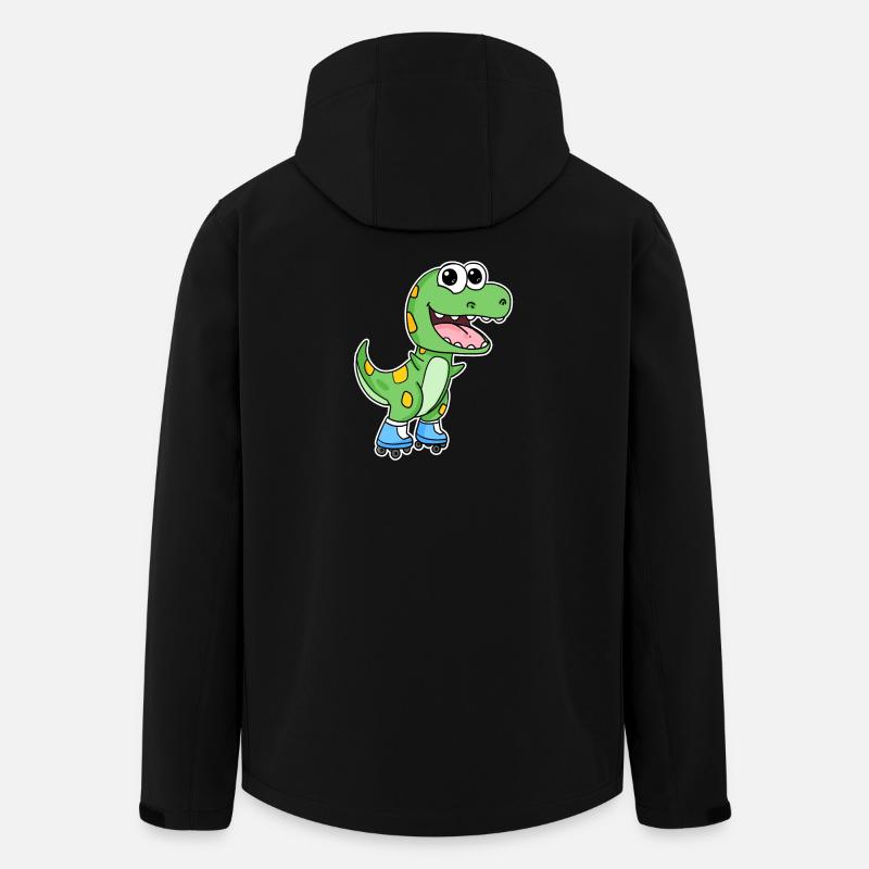 Dinosaur Skating - Men’s Recycled Softshell Jacket by Stanley/Stella - black