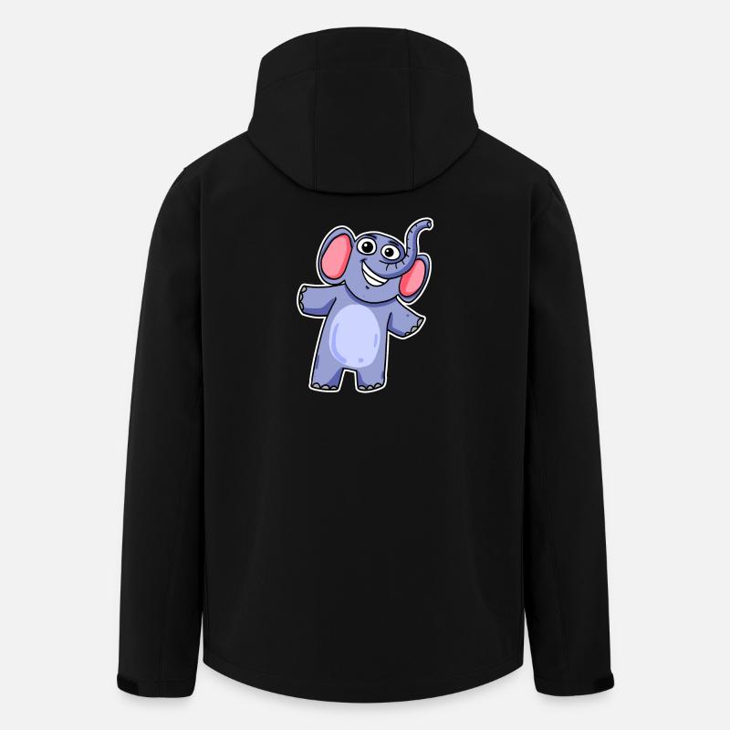 Mignon petit éléphant - Veste softshell homme en polyester recyclé Stanley/Stella - noir
