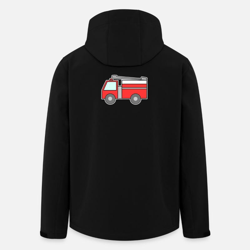 Feuerwehr Auto - Recycelte Männer Softshell-Jacke von Stanley/Stella - Schwarz