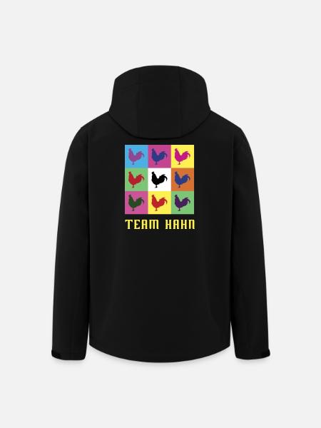 Team Hahn - Recycelte Männer Softshell-Jacke von Stanley/Stella - Schwarz