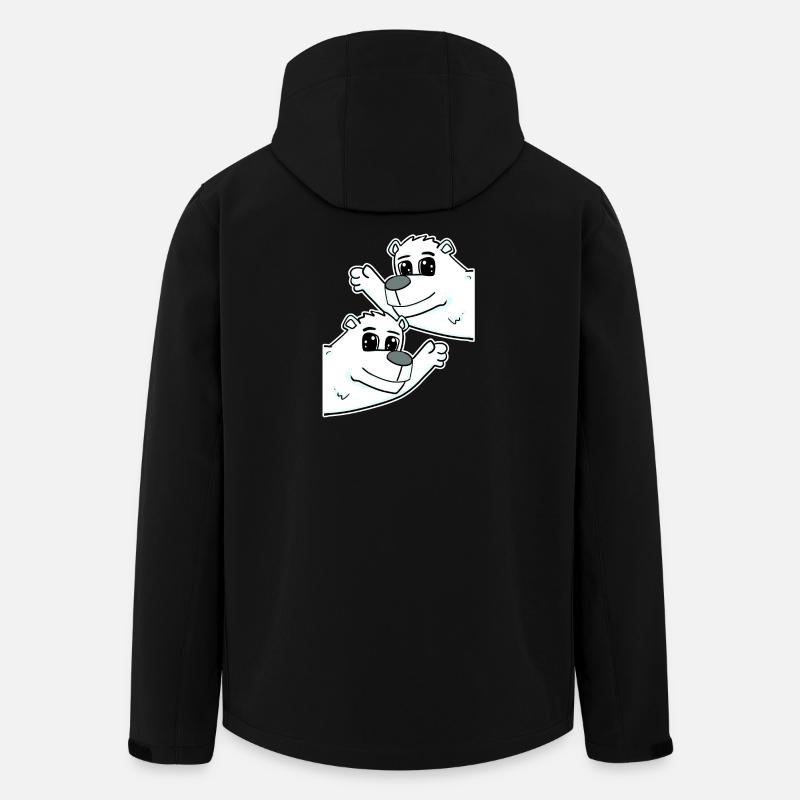 Ours polaire Ours polaire - Veste softshell homme en polyester recyclé Stanley/Stella - noir