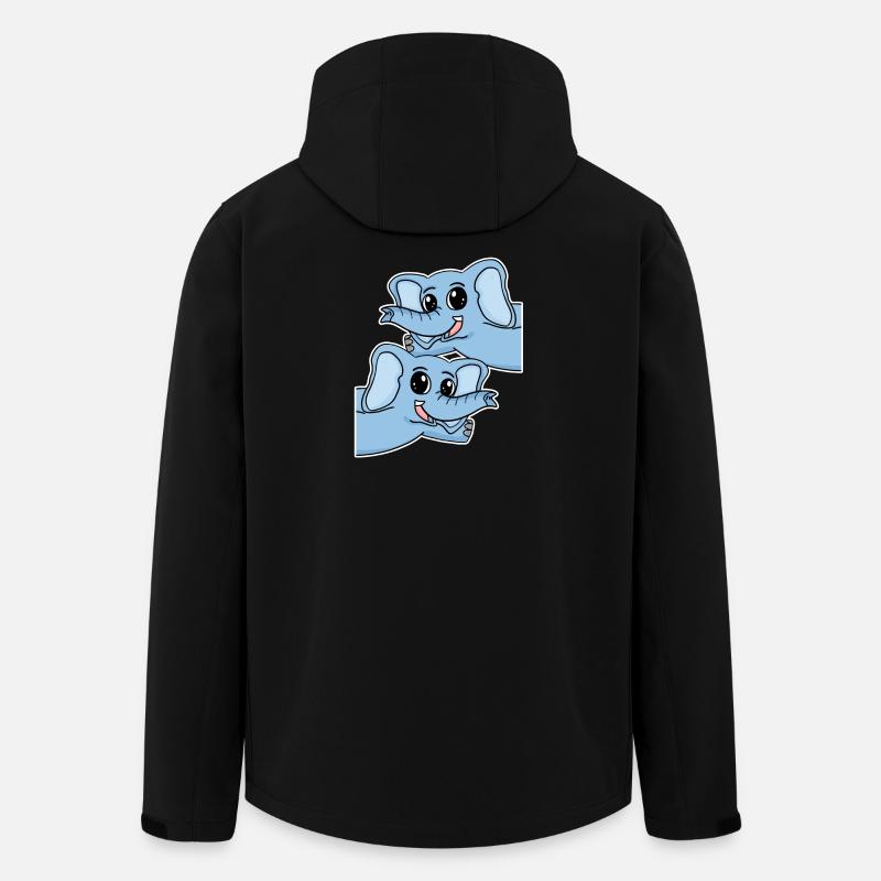 Elefant Elefanten - Recycelte Männer Softshell-Jacke von Stanley/Stella - Schwarz