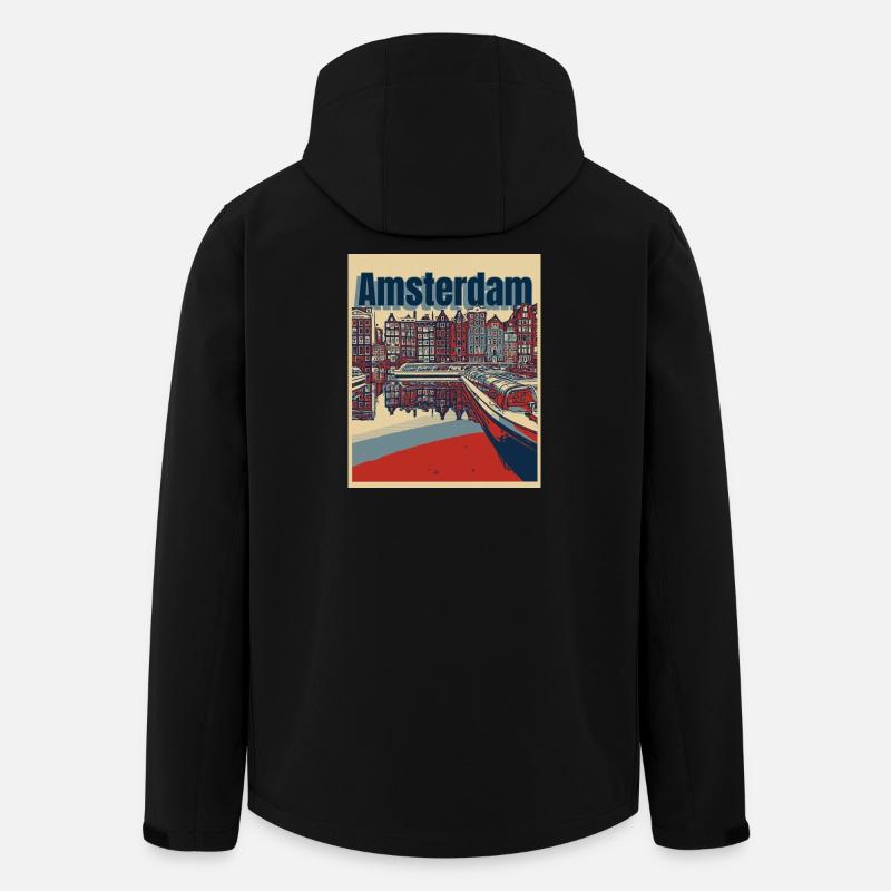 Amsterdam - Veste softshell homme en polyester recyclé Stanley/Stella - noir
