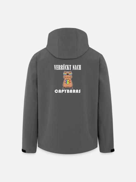 Capybara Wasserschwein Geschenk - Recycelte Männer Softshell-Jacke von Stanley/Stella - Schwarz