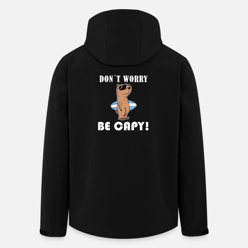 Capybara Capybara gåva - Softshelljacka herr i återvunnen polyester Stanley/Stella - svart