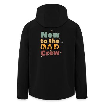 New to the DAD CREW - Recycelte Männer Softshell-Jacke von Stanley/Stella - Schwarz - Hinten - AI Model Male 185 light (185cm)