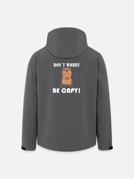 Capybara Wasserschwein - Men’s Recycled Softshell Jacket by Stanley/Stella - black