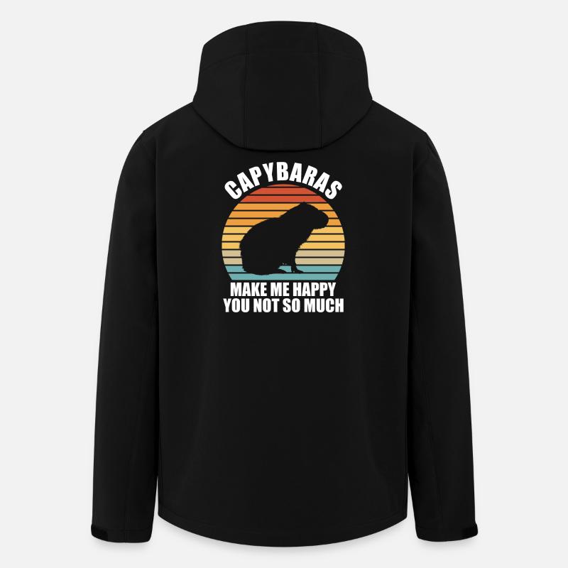 Capybara Zootier Design - Recycelte Männer Softshell-Jacke von Stanley/Stella - Schwarz