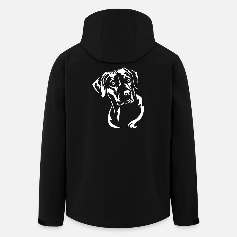 Rhodesian Ridgeback Kopf "Black Edition" - Recycelte Männer Softshell-Jacke von Stanley/Stella - Schwarz