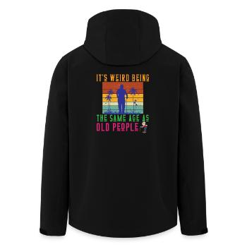 Parole irrévérencieuse d’un jeune aîné - Veste softshell homme en polyester recyclé Stanley/Stella - noir - Dos - AI Model Male 185 light (185cm)