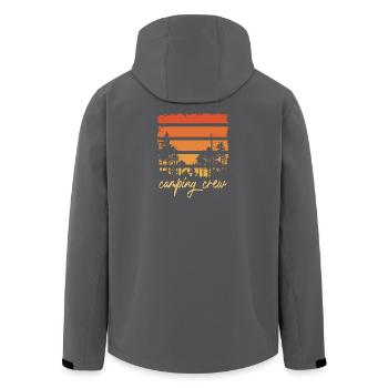 Camping Crew Zelt Abenteuer Camp Natur Camper Team - Recycelte Männer Softshell-Jacke von Stanley/Stella - Schwarz - Hinten - AI Model Male 185 light (185cm)