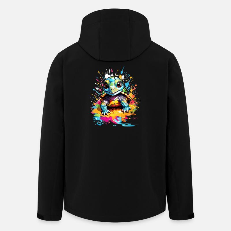 Schildkröte - Recycelte Männer Softshell-Jacke von Stanley/Stella - Schwarz